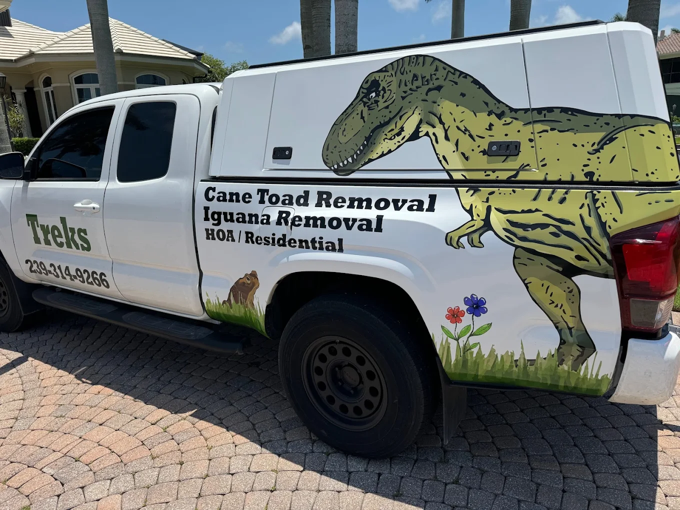 Trek's Cane Toad Removal service truck in Southwest Florida